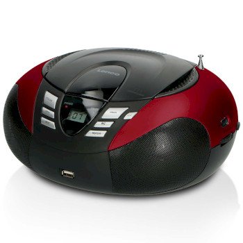 SCD-37 USB RED Scd-37 usb rood draagbare fm-radio cd- en usb-speler rood Product foto